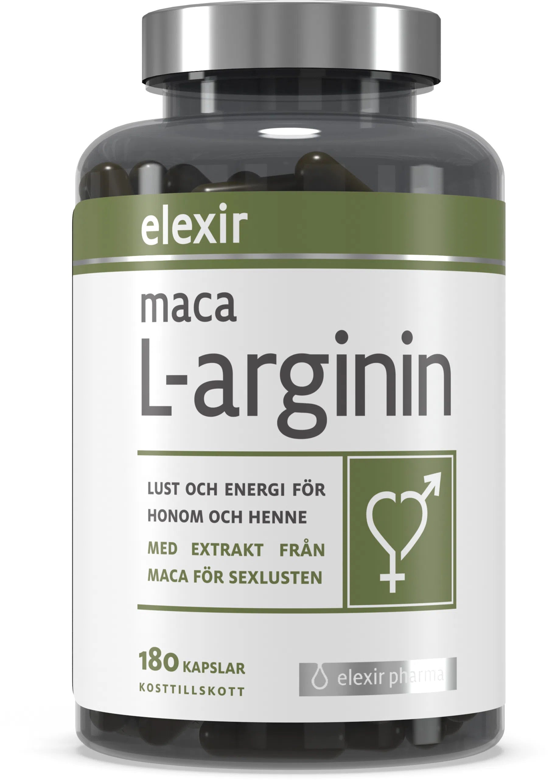 Maca L-arginin 180 kapslar - elexir pharma
