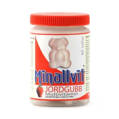 Multivitamin jordgubb 60 tabletter - Minallvit