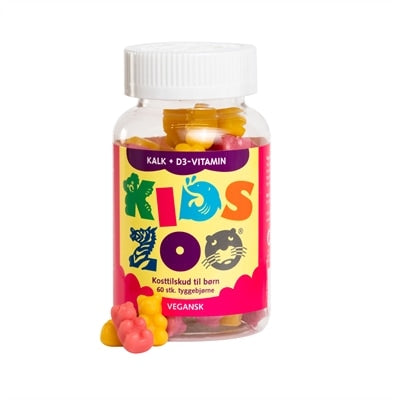 Kalcium+Vitamin D 60st tuggisar - Kids Zoo
