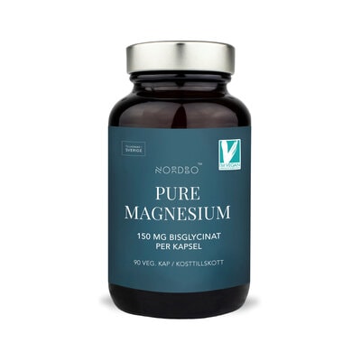 Pure Magnesium 100% Bisglycinat 90 kapslar - Nordbo