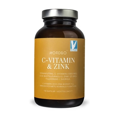 C-vitamin & Zink 100 kapslar - Nordbo