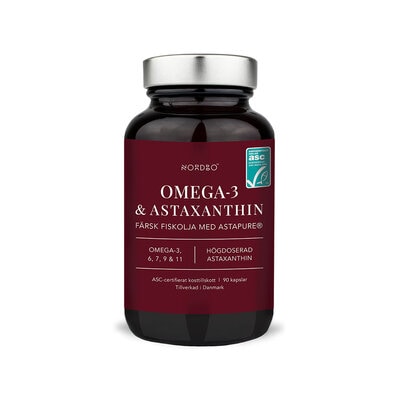 Omega-3 & Astaxanthin 90 kapslar - Nordbo