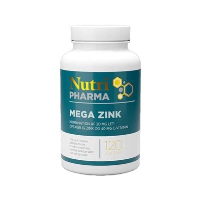 Mega Zink 120 kapslar - Nutri Pharma