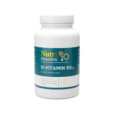 D-Vitamin 90μg 120kapslar - Nutri Pharma