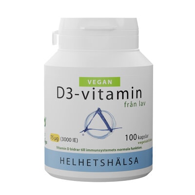 D-vitamin Vegansk 75 µg 100 kapslar - Helhetshälsa