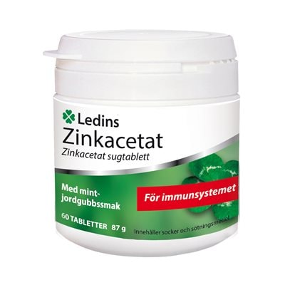 Zinkacetat 60 tabletter - Ledins