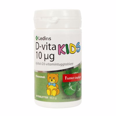 D-Vitamin Kids 10ug 90 tabletter - Ledins