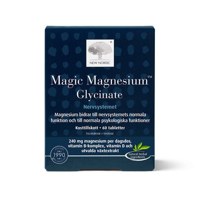 Magic Magnesium Glycinate 60 tabletter - New Nordic