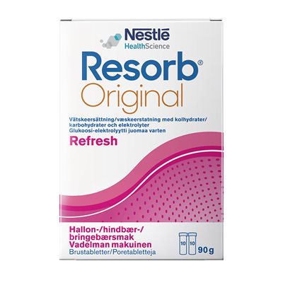 Resorb Original Brustablett Hallon 20st - Resorb