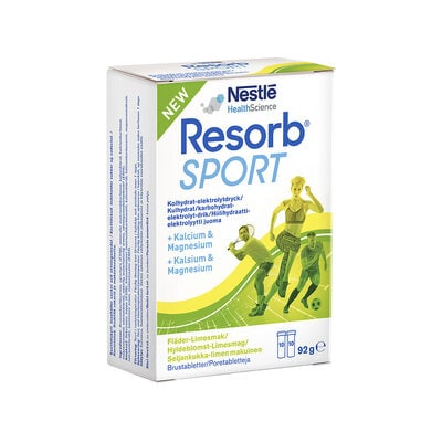 Resorb Brustablett Sport Fläder-Lime 20st - Resorb