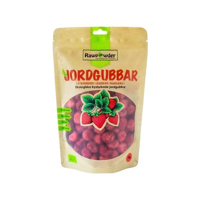 Jordgubbar hela frystorkade 50g - Rawpowder