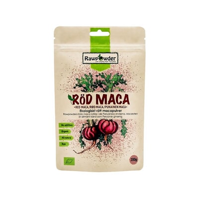 Maca röd pulver 200g - Rawpowder