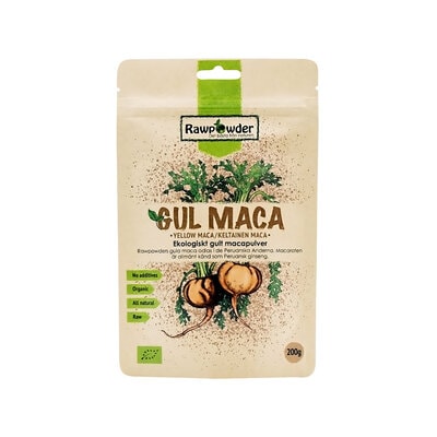 Maca gul pulver 200g - Rawpowder