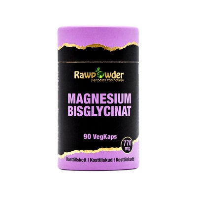 Magnesium Bisglycinat 770mg 90 kapslar - Rawpowder