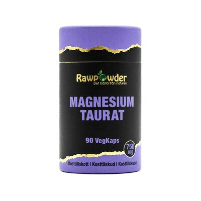 Magnesium Taurat 750mg 90 kapslar - Rawpowder
