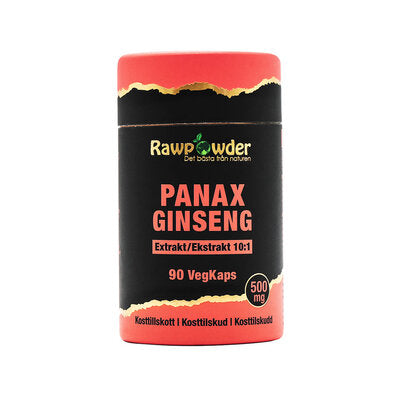 Panax Ginseng Extrakt 500mg 90 kapslar - Rawpowder