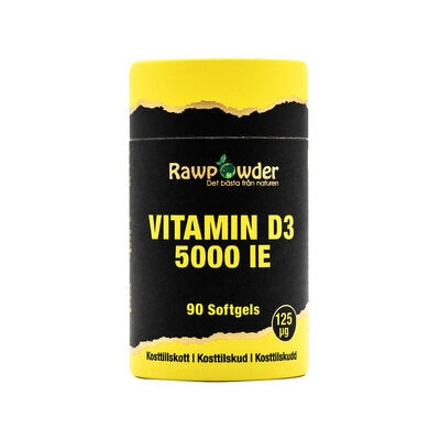 Vitamin D3 5000 IE 90 kapslar - Rawpowder