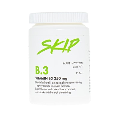 Vitamin B.3 250mg 75 tabletter - Skip Nutrition