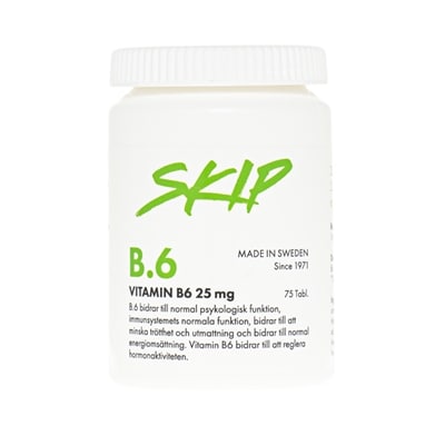Vitamin B.6 25mg 75 tabletter - Skip Nutrition