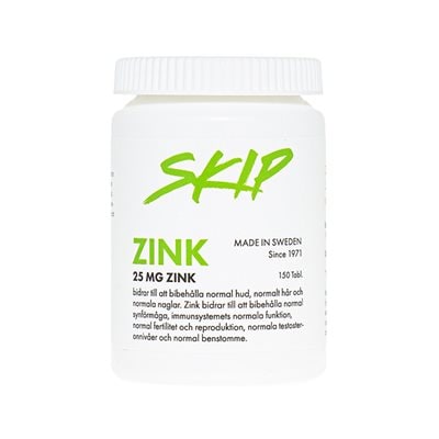 Zink 25mg 150 tabletter - Skip Nutrition
