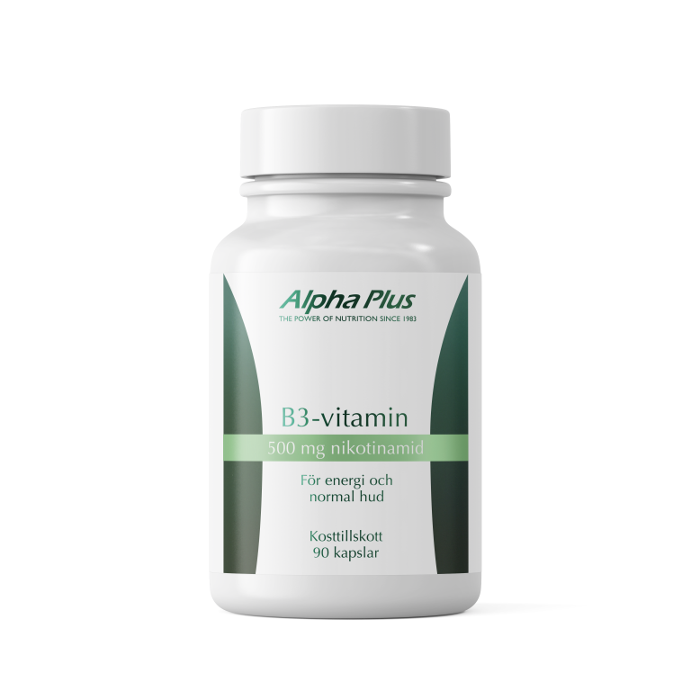 B3-vitamin 500 mg 90 kapslar - Alpha Plus