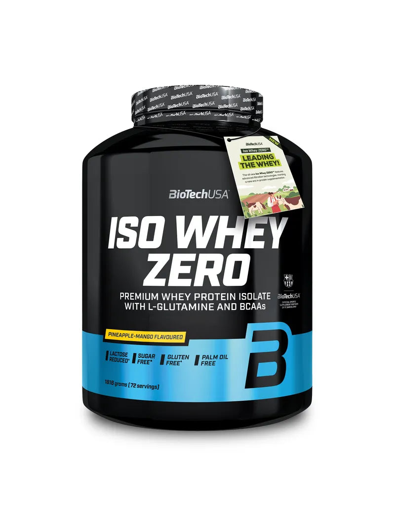 Iso Whey Zero Laktosreducerat Vassleproteinisolat 1814g - BioTech USA