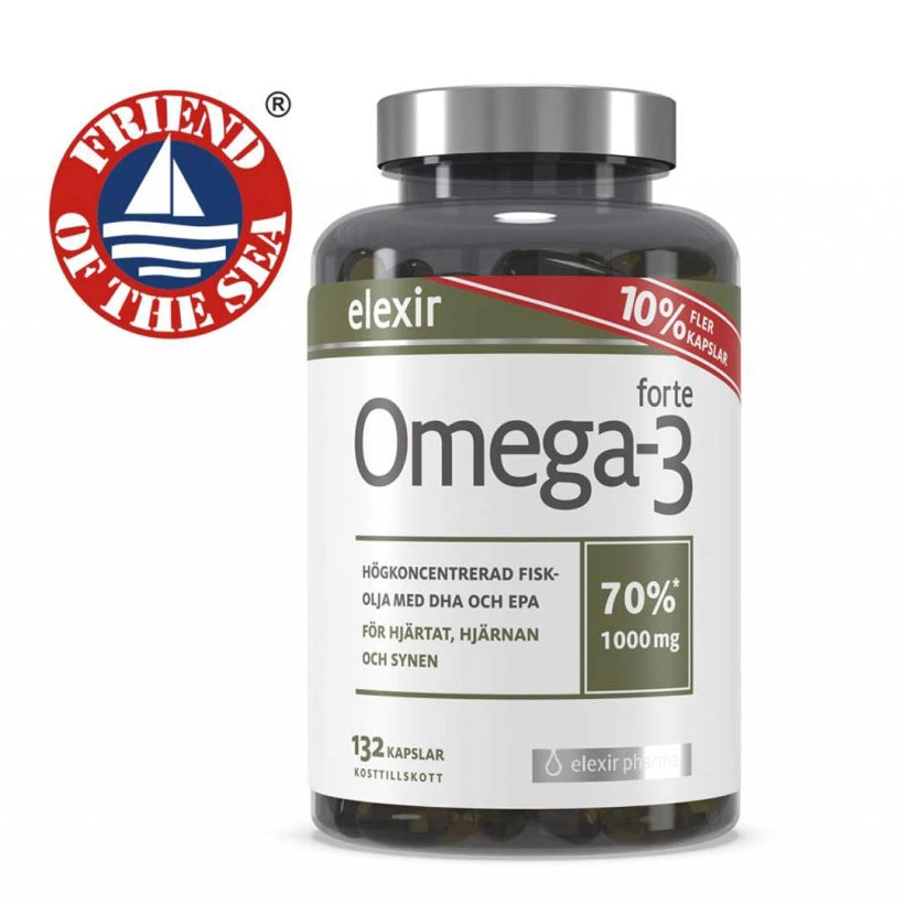 Omega-3 Forte 1000mg 132 kapslar - elexir pharma