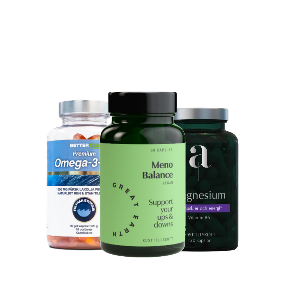 Paket Klimakteriet - Meno Balance, Omega 3 & Magnesium