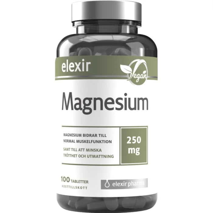 Magnesium 250 mg 100 tabletter - elexir pharma