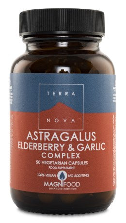 Astragalus Elderberry & Garlic Complex 50 kapslar - Terranova