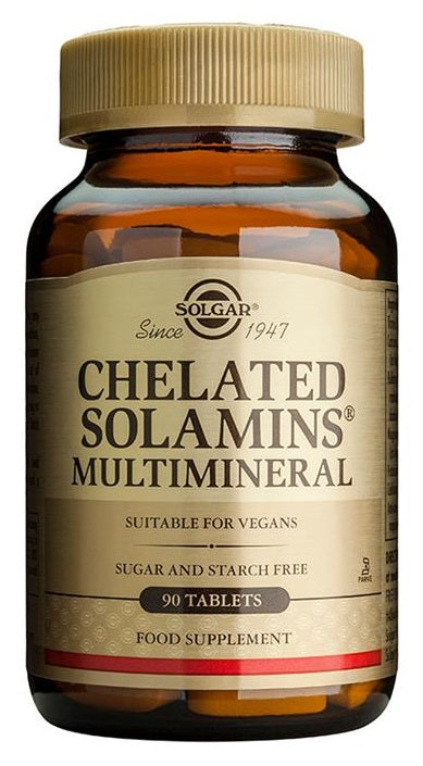 Chelated Solamins Multimineral 90 tabletter - Solgar