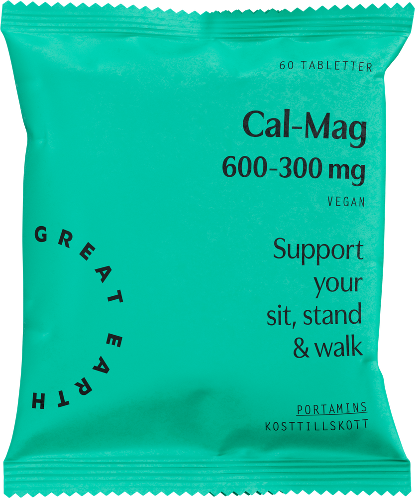 Cal-Mag 600-300 mg refill 60 tabletter - Great Earth