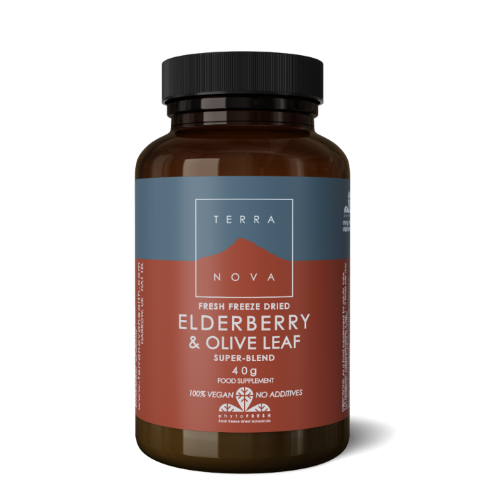 Elderberry & Olive Leaf Super-Blend, 40 g - Terranova