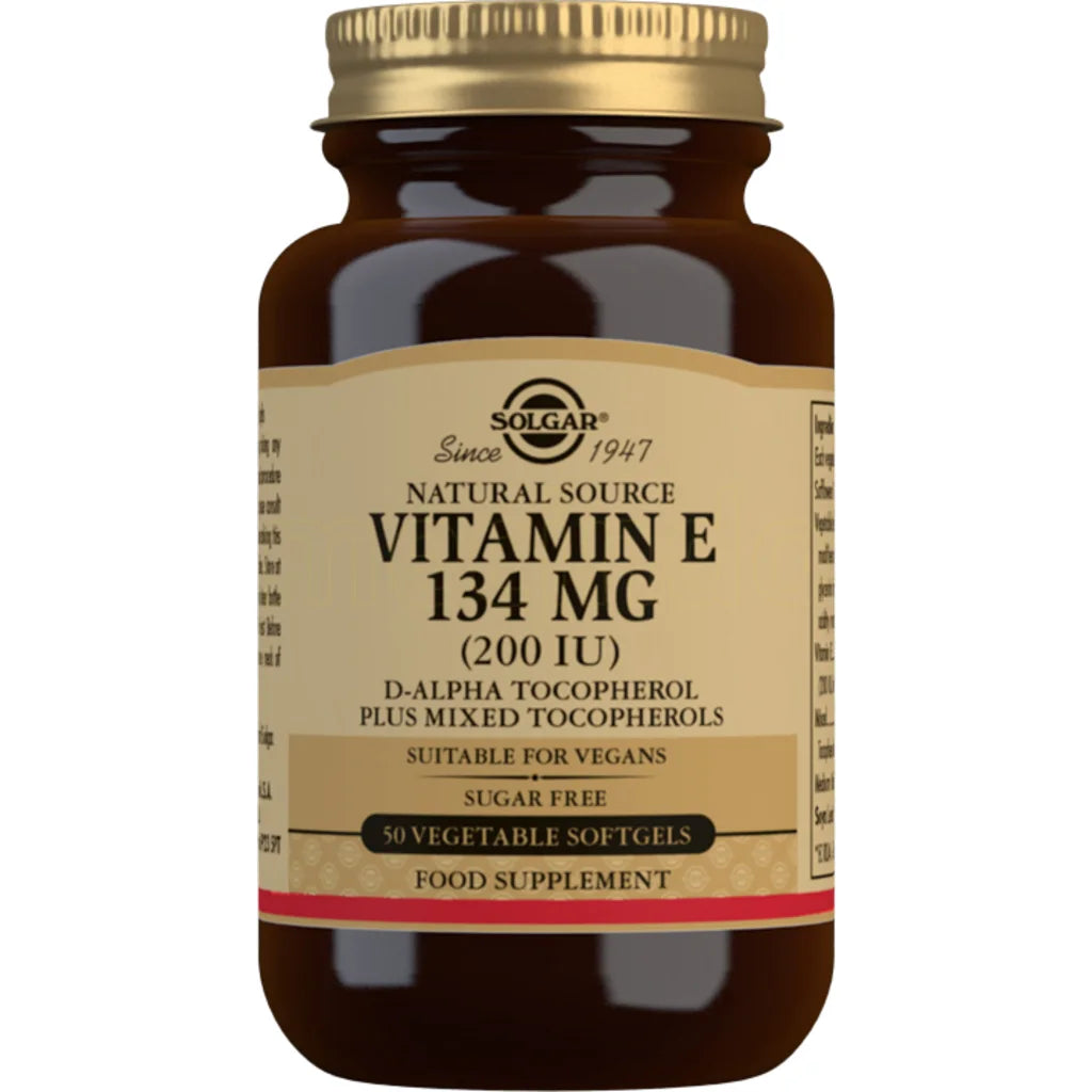 Vitamin E 200 IU (134 mg) Dry, 50 kapslar - Solgar