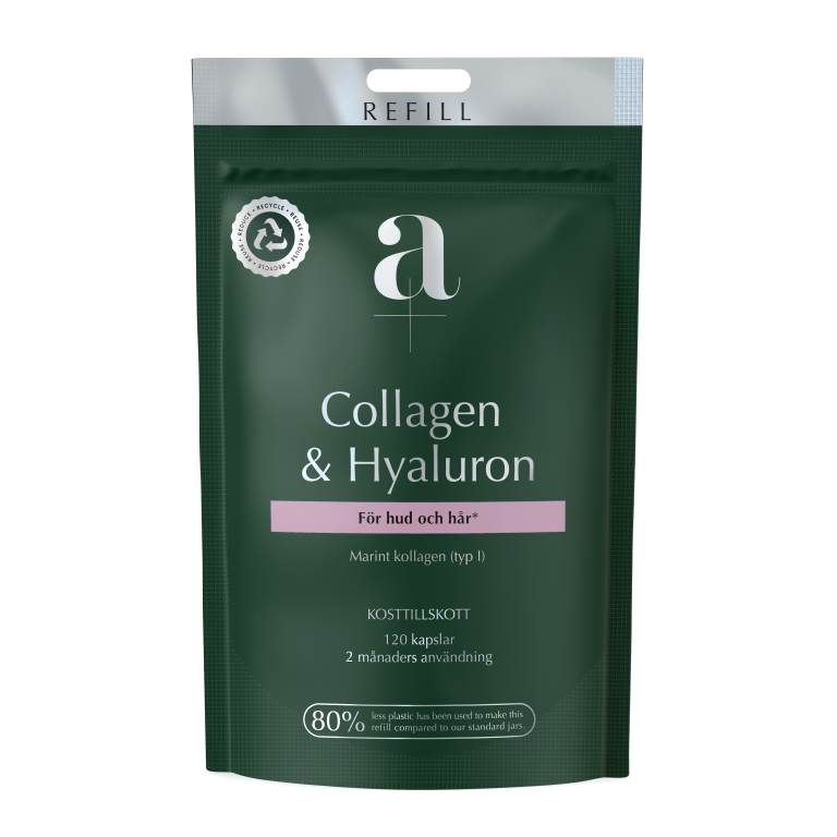 Collagen & Hyaluron 120 kapslar Refillpåse - A+