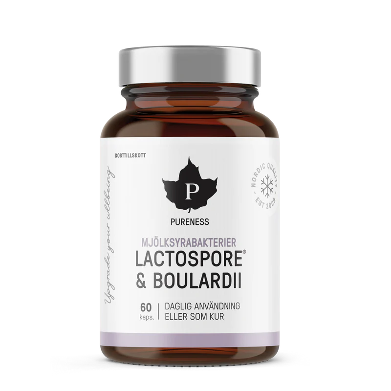 Mjölksyrabakterier | Lactospore + Boulardii 60 kapslar - Pureness