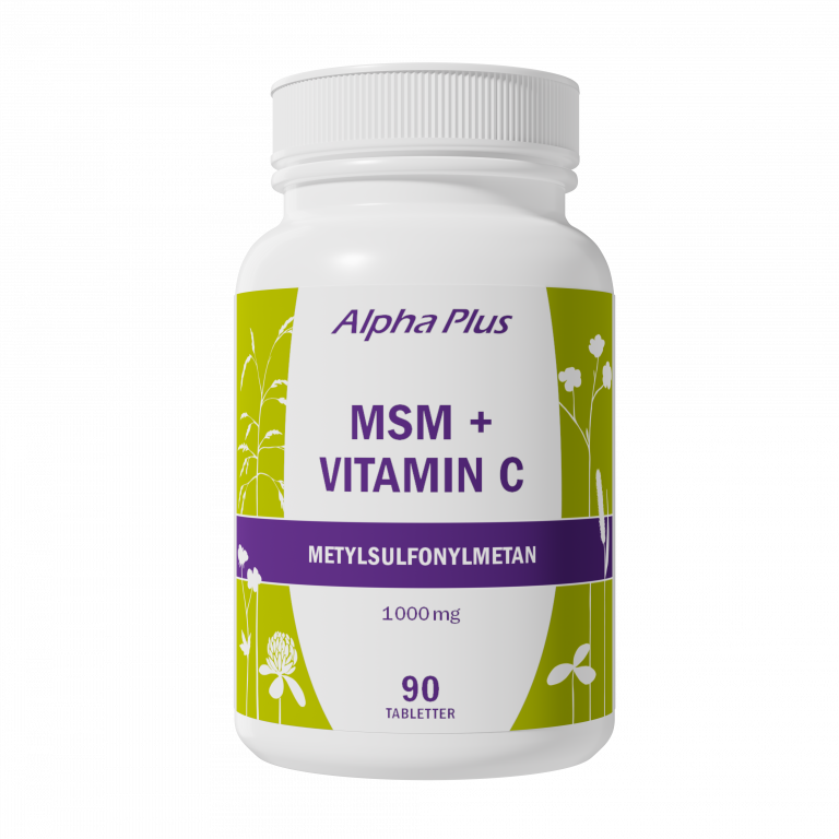 MSM + Vitamin C 90 tabletter - Alpha Plus