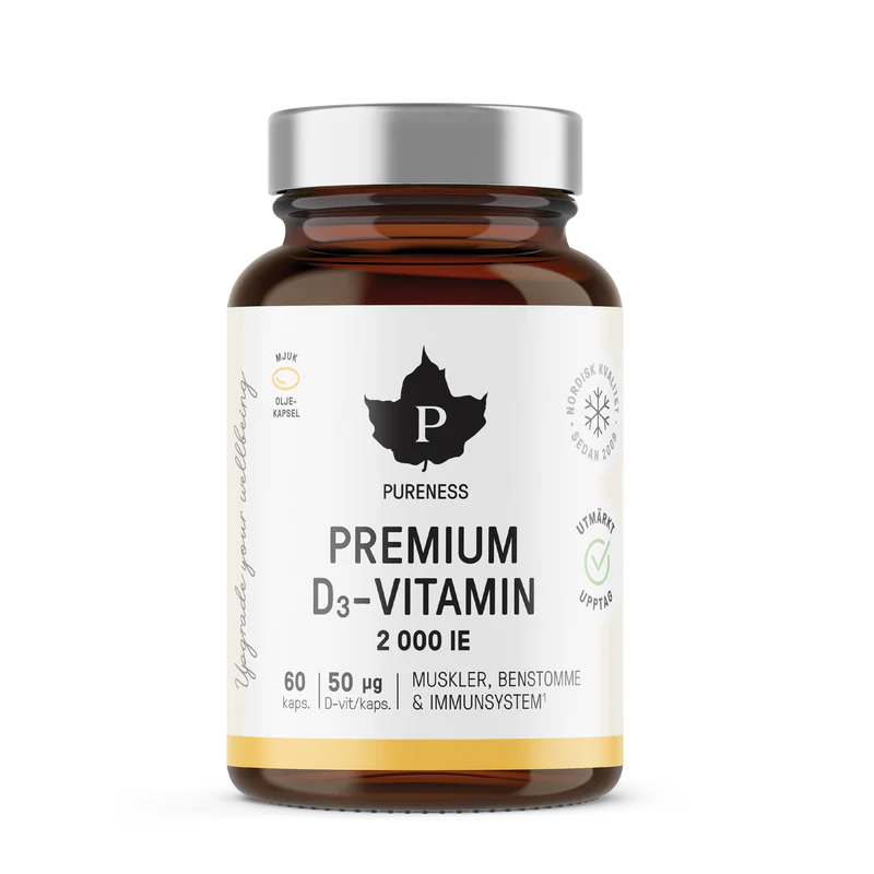 D3-vitamin 2000 IE 60 kapslar - Pureness