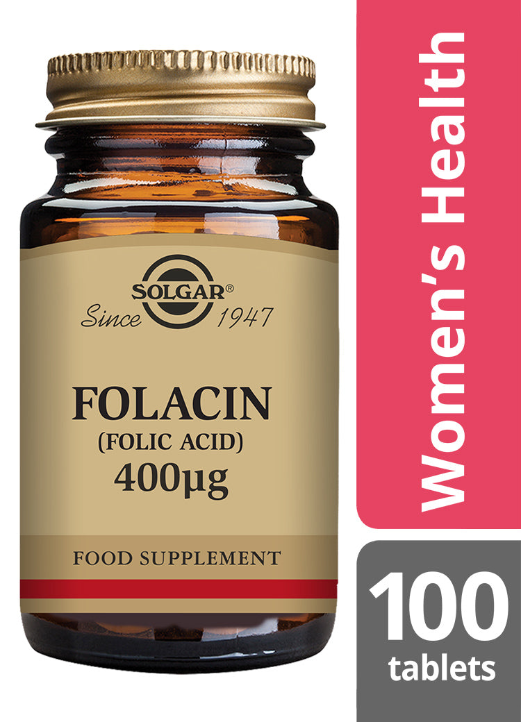 Folacin (Folic Acid) 400 µg 100 tabletter - Solgar