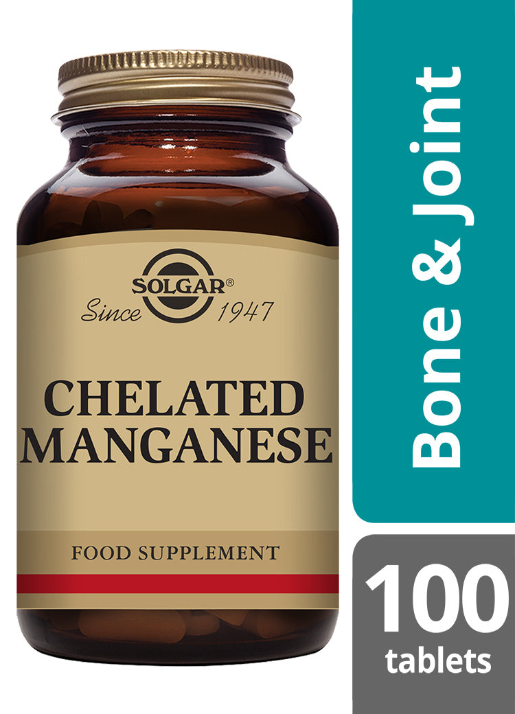 Chelated Manganese ( Mangan) 8mg 100 tabletter - Solgar