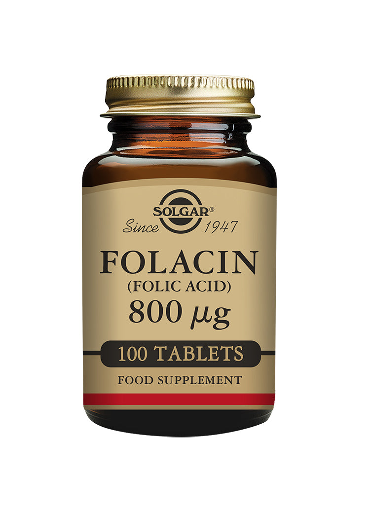 Folacin (Folic Acid) 800 µg 100 tabletter - Solgar