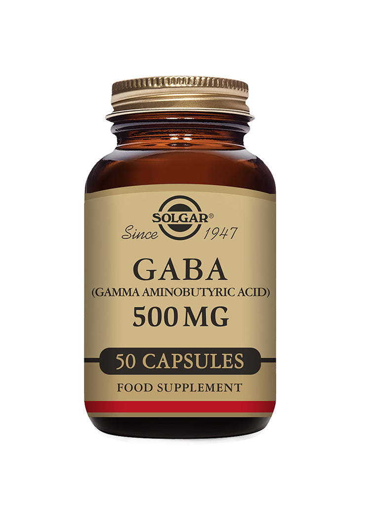 Solgar®-GABA (Gamma Aminobutyric Acid) 500 mg 50 kapslar - Solgar