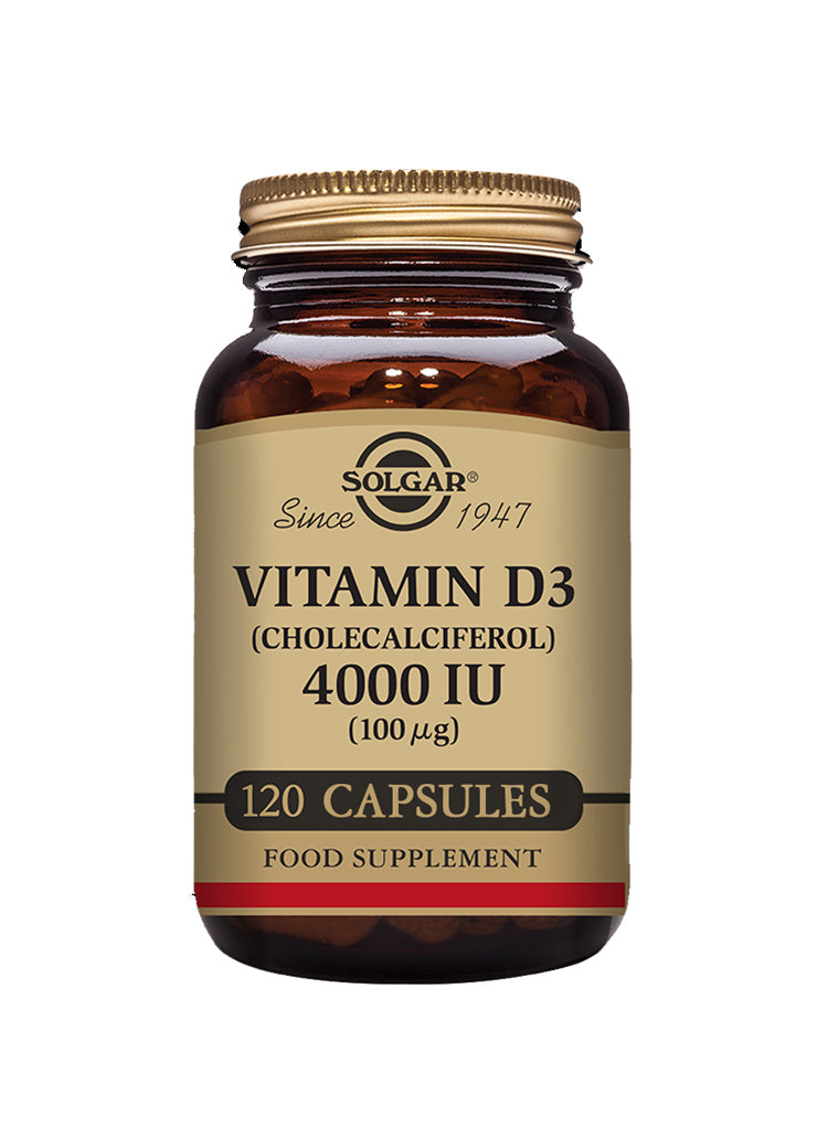 Vitamin D3 (Cholecalciferol) 4000 IU (100 µg) 120 kapslar - Solgar