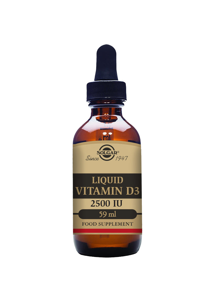 Liquid Vitamin D3 2500IU (62.5 µg) Apelsinsmak – 59 ml - Solgar