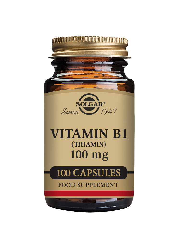 Vitamin B-1 (Thiamin) 100 mg, 100 kapslar - Solgar