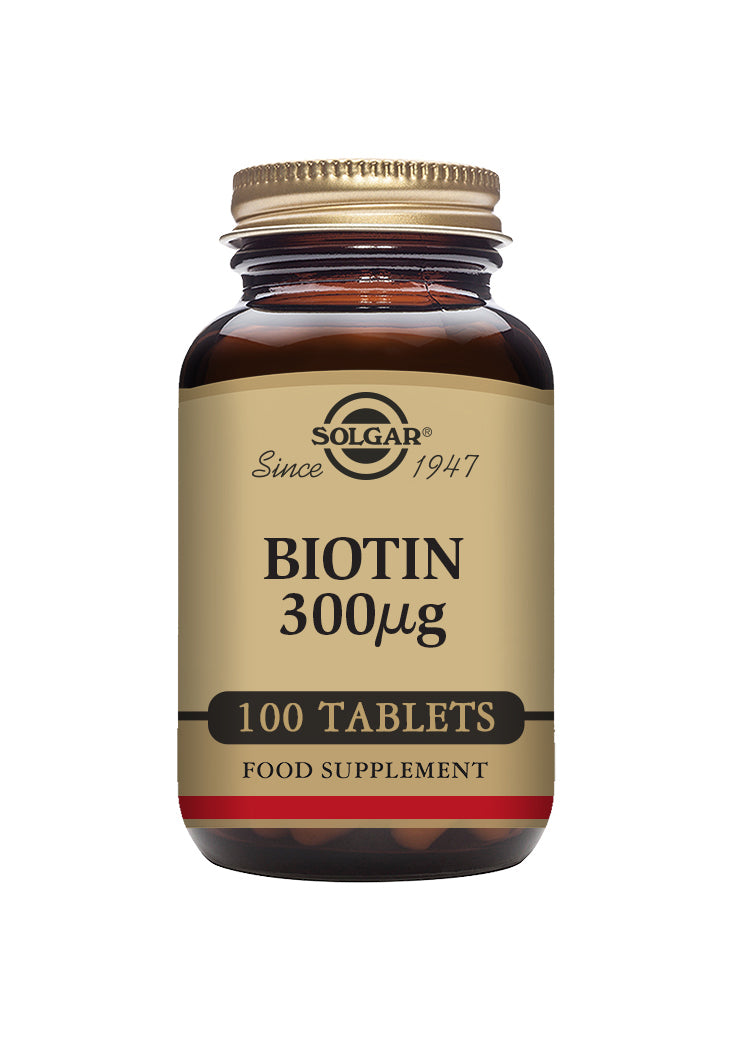 Biotin 300 µg 100 tabletter - Solgar