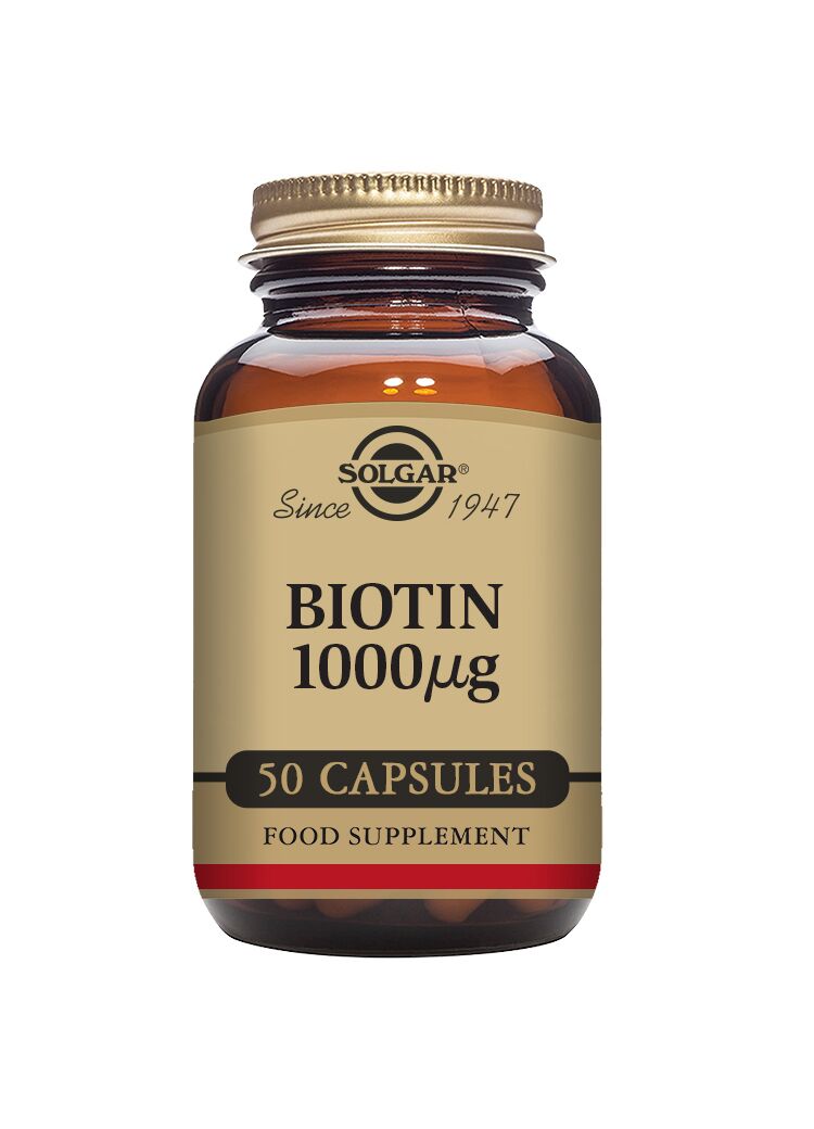 Biotin 1000 ug, 50 kapslar - Solgar