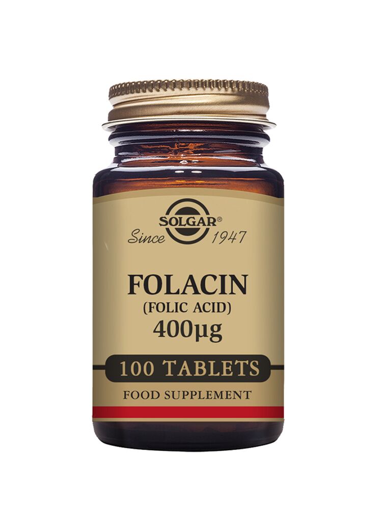 Folacin (Folic Acid) 400 µg 100 tabletter - Solgar