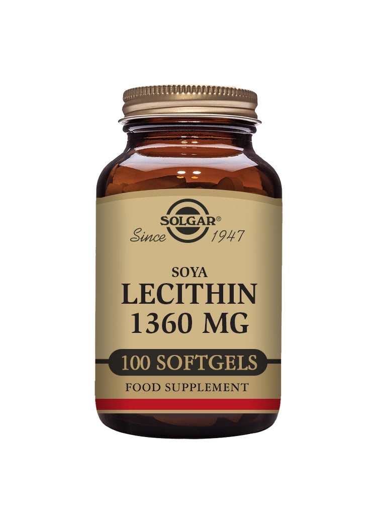 Soya Lecithin 1360 mg 100 softgels - Solgar