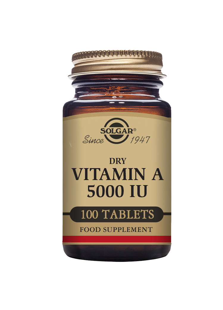 Dry Vitamin A 5000 IU 100 tabletter - Solgar